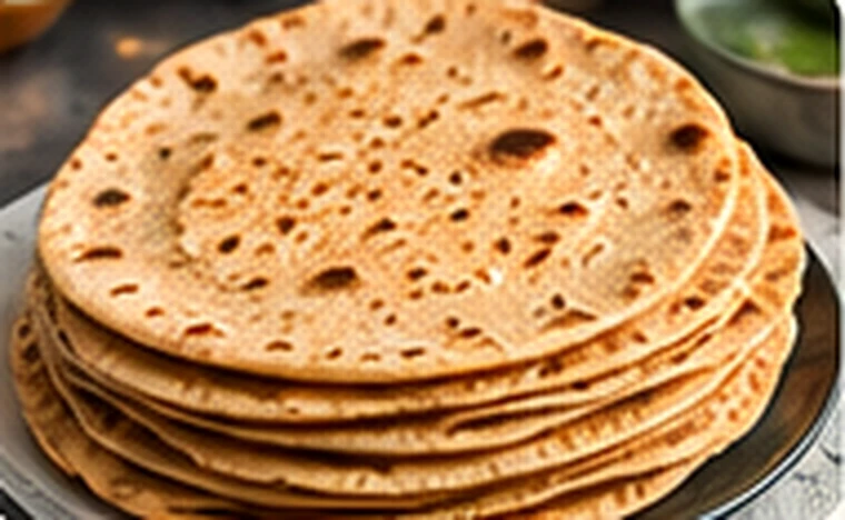 A stack of Indian rotis