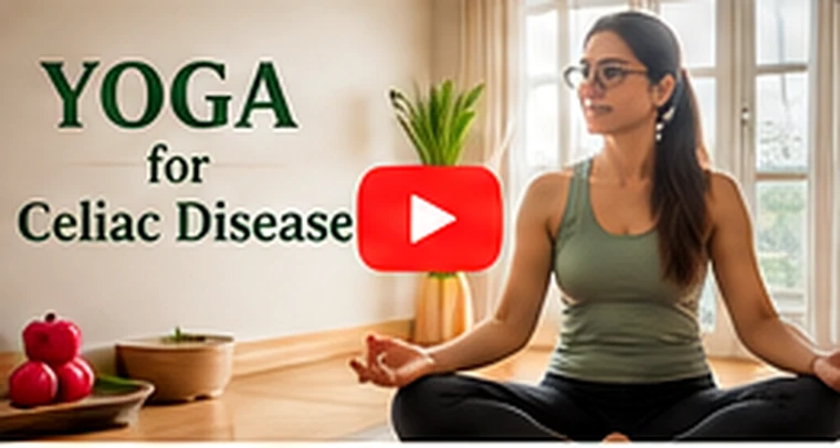 Preview illustration for a yoga and celiac awareness conversation